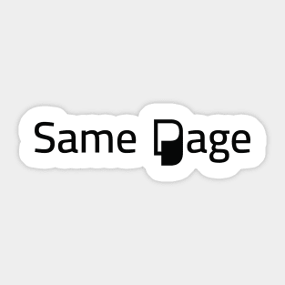 Same Page Sticker